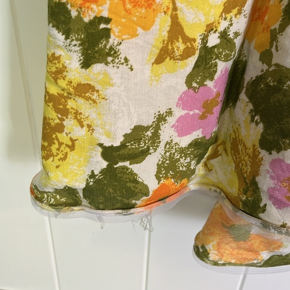 Vintage Floral Maxi Dress with Puff Sleeves XS/ small - Picture 5 of 8